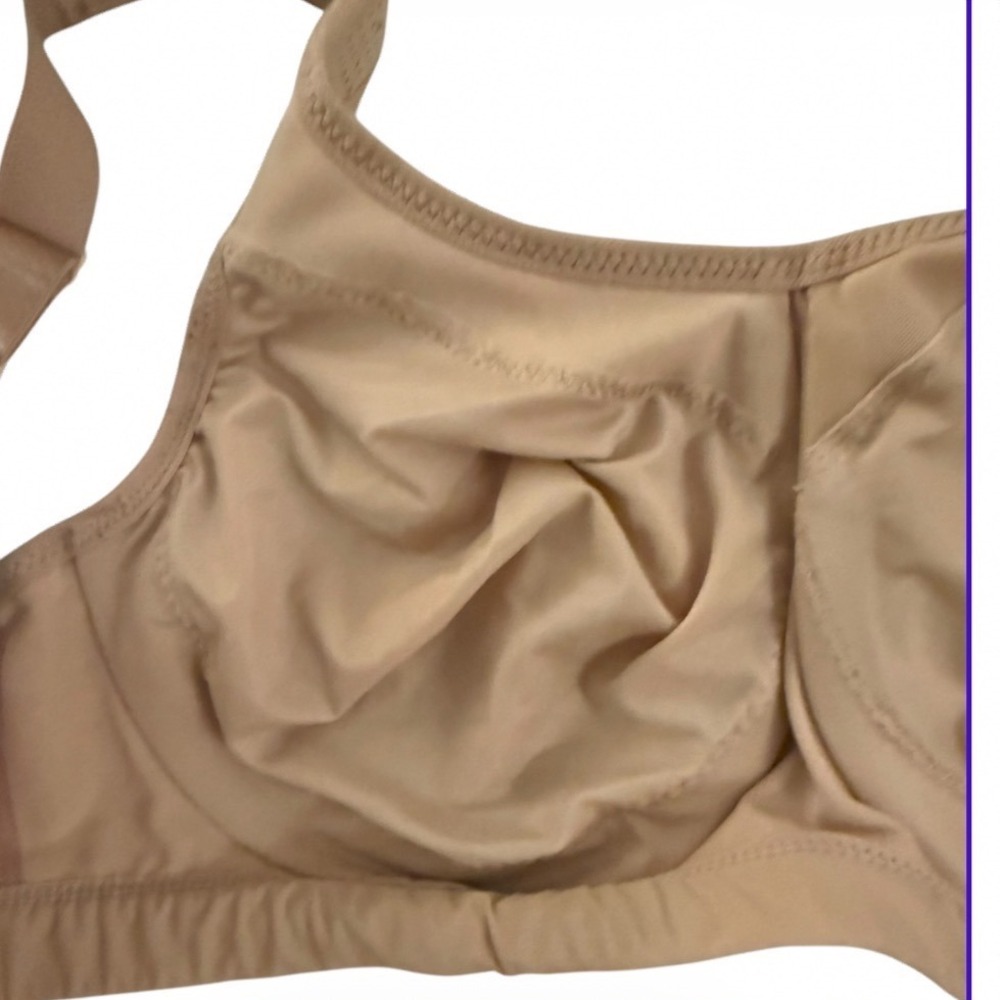 Glamorise nude colored underwire cross strap sports bra 38D - Picture 6 of 7